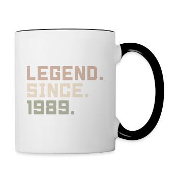 Les légendes sont nées en 1989 Idées cadeaux en 1989 - Mug contrasté - blanc/noir - Droite