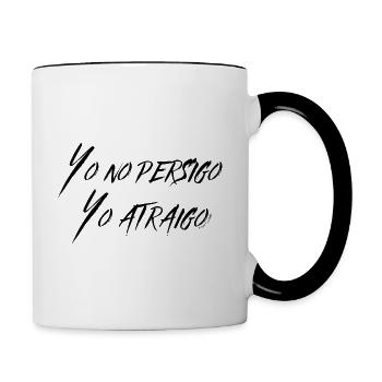 JE NE CHASSE PAS, J’ATTIRE - Mug contrasté - blanc/noir - Droite