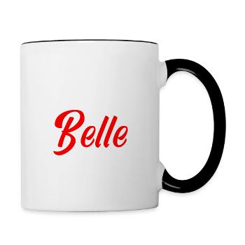La vie est belle - Mug contrasté - blanc/noir - Droite