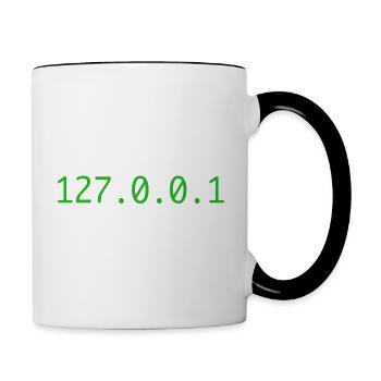 My 127.0.0.0.1 Is My Castle - Mug contrasté - blanc/noir - Droite