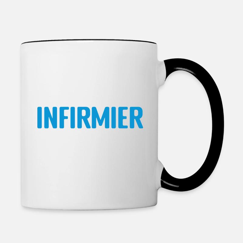 Futur Infirmier Idée Cadeau Infirmier - Mug contrasté - blanc/noir