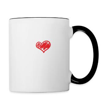 Ich liebe es zu lügen - Tasse zweifarbig - Weiß/Schwarz - Rechts