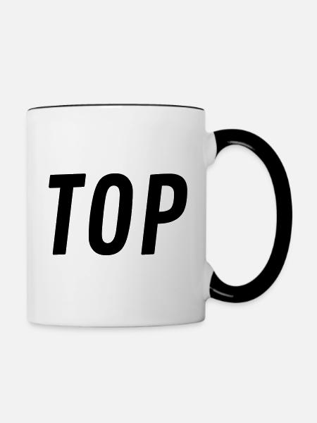 TOP Geschenk - Tasse zweifarbig - Weiß/Schwarz