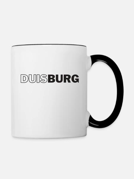 Duisburg - Tasse zweifarbig - Weiß/Schwarz