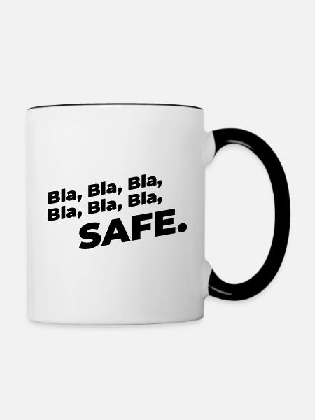 Safe - Tasse zweifarbig - Weiß/Schwarz