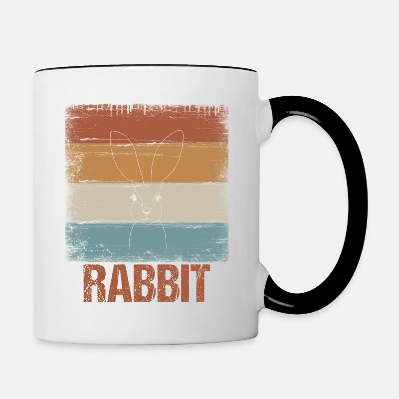 Rabbit rabbit Rabbit - Contrasting Mug - white/black