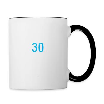 Endlich 30 Und meine Eltern wohnen noch bei mir - Tasse zweifarbig - Weiß/Schwarz - Rechts
