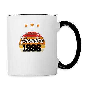 Cadeau Les légendes sont nées en Décembre 1996 - Mug contrasté - blanc/noir - Droite