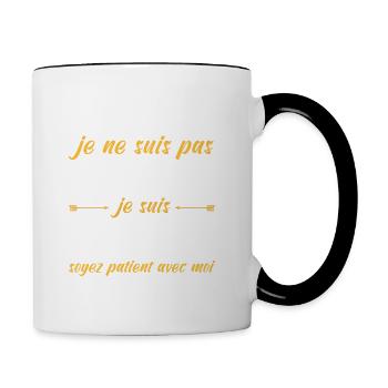 Je Ne Suis Pas Bizarre Je Suis Autiste - Mug contrasté - blanc/noir - Droite