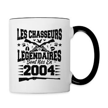Chasseur légendaire nées en 1995 anniversaire - Mug contrasté - blanc/noir - Droite
