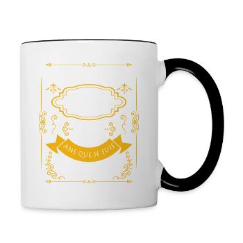 décembre, 58 Ans Que Je Suis Génial Anniversaire - Mug contrasté - blanc/noir - Droite