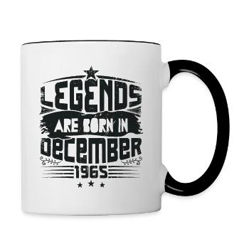 Legends Are Born In December 1965 - Mug contrasté - blanc/noir - Droite