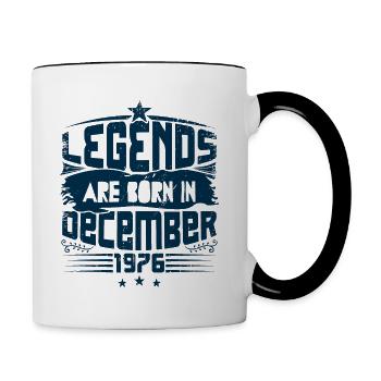 Legends Are Born In December 1976 - Mug contrasté - blanc/noir - Droite