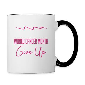 Kampf gegen Brustkrebs | Rosa Oktober - Tasse zweifarbig - Weiß/Schwarz - Rechts