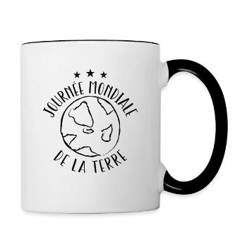 World Earth Day - Contrasting Mug - white/black - Right