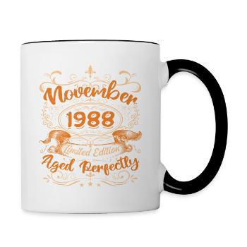 November 1988 Limitierte Auflage - Tasse zweifarbig - Weiß/Schwarz - Rechts