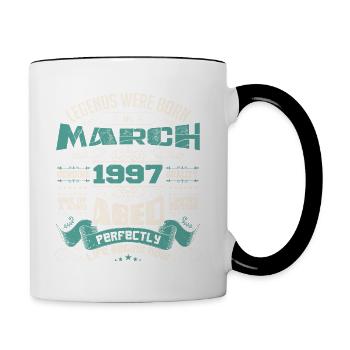 March 1997 | birthday gift - Mug contrasté - blanc/noir - Droite