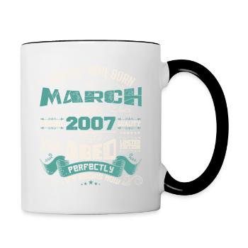 March 2007 | birthday gift - Mug contrasté - blanc/noir - Droite