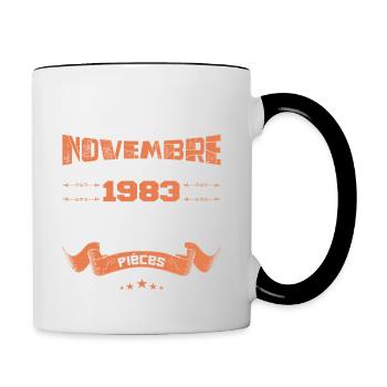 Novembre 1983 - Mug contrasté - blanc/noir - Droite