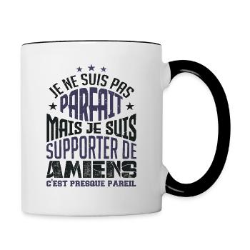 supporteur de Amiens - Mug contrasté - blanc/noir - Droite