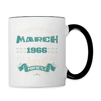 March 1966 | birthday gift - Mug contrasté - blanc/noir - Droite