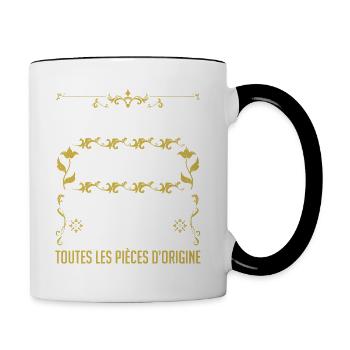 vintage 1954 | Toutes Les Pièces D'origine - Mug contrasté - blanc/noir - Droite