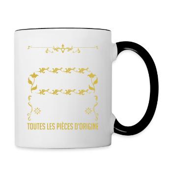 vintage 2005 | Toutes Les Pièces D'origine - Mug contrasté - blanc/noir - Droite