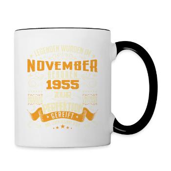 Im November 1955 geboren - Mug contrasté - blanc/noir - Droite