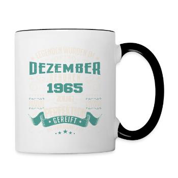 Legenden werden geboren im Dezember 1965 - Mug contrasté - blanc/noir - Droite