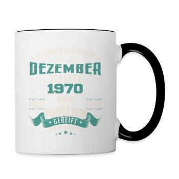 Legenden werden geboren im Dezember 1970 - Mug contrasté - blanc/noir - Droite