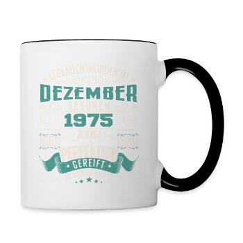 Legenden werden geboren im Dezember 1975 - Mug contrasté - blanc/noir - Droite