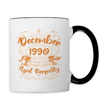 Dezember 1990 | Limitierte Auflage - Tasse zweifarbig - Weiß/Schwarz - Rechts