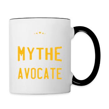 Avocate idéale mythe cadeau noël - Mug contrasté - blanc/noir - Droite