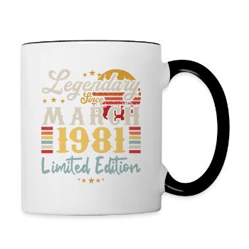Legendary Since March 1981 - Limited Edition - Mug contrasté - blanc/noir - Droite