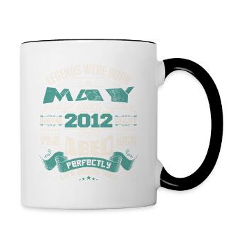 Legends were born in May 2012 | Limited Edition - Mug contrasté - blanc/noir - Droite