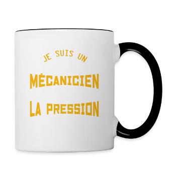 SUPER MÉCANICIENNE - Mug contrasté - blanc/noir - Droite