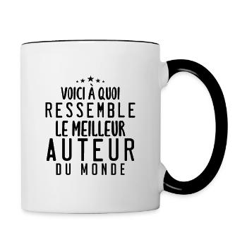 Voici à quoi ressemble le meilleur Auteur du monde - Mug contrasté - blanc/noir - Droite