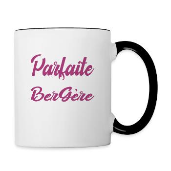 Je Ne Suis Pas Parfaite Mais Je Suis bergère - Mug contrasté - blanc/noir - Droite
