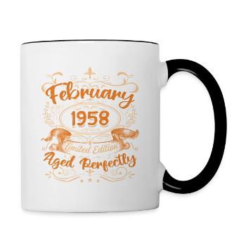 February 1958 | Aged Perfectly - Contrasting Mug - white/black - Right