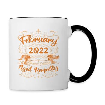 February 2022 | Aged Perfectly - Contrasting Mug - white/black - Right