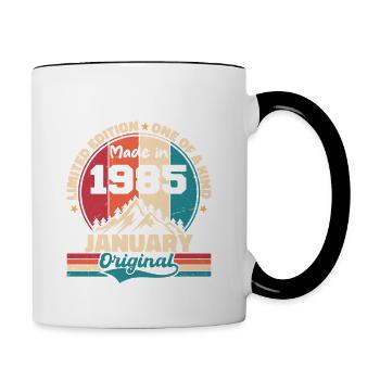 Cadeau D'anniversaire Janvier 1985 Édition Limitée - Mug contrasté - blanc/noir - Droite