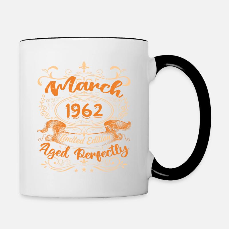 March 1962 | Aged Perfectly - Mug contrasté - blanc/noir