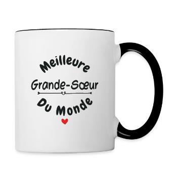 Meilleure grande sœur - Mug contrasté - blanc/noir - Droite