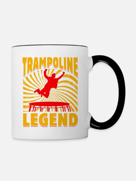 Trampolin-Legende - Tasse zweifarbig - Weiß/Schwarz
