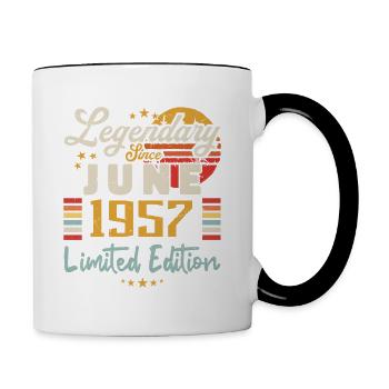 légendes sont nées en juin 1957 | éditions limitée - Mug contrasté - blanc/noir - Droite