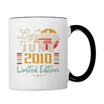 Legends wurden im Juni 2010 geboren| Limitierte Editionen - Tasse zweifarbig - Weiß/Schwarz - Rechts