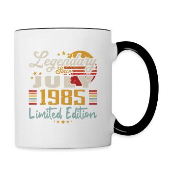 July 1985 Anniversary - Limited Edition | 1985 - Contrasting Mug - white/black - Right