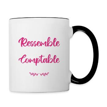 Voici A Quoi Ressemble La Meilleure Comptable - Mug contrasté - blanc/noir - Droite