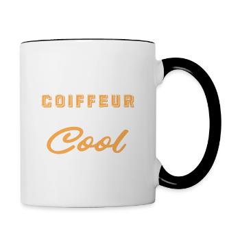 Ce Coiffeur est Le Plus Cool Du Monde - Mug contrasté - blanc/noir - Droite