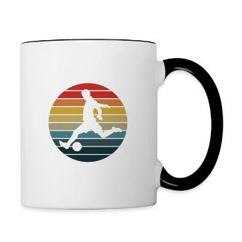 Je Peux Pas J'ai Foot | J'peux Pas J'ai foot - Mug contrasté - blanc/noir - Droite